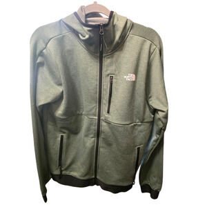 The North Face Men's SMALL Olive Full Zip Fleece Lined Hoodie Jacket